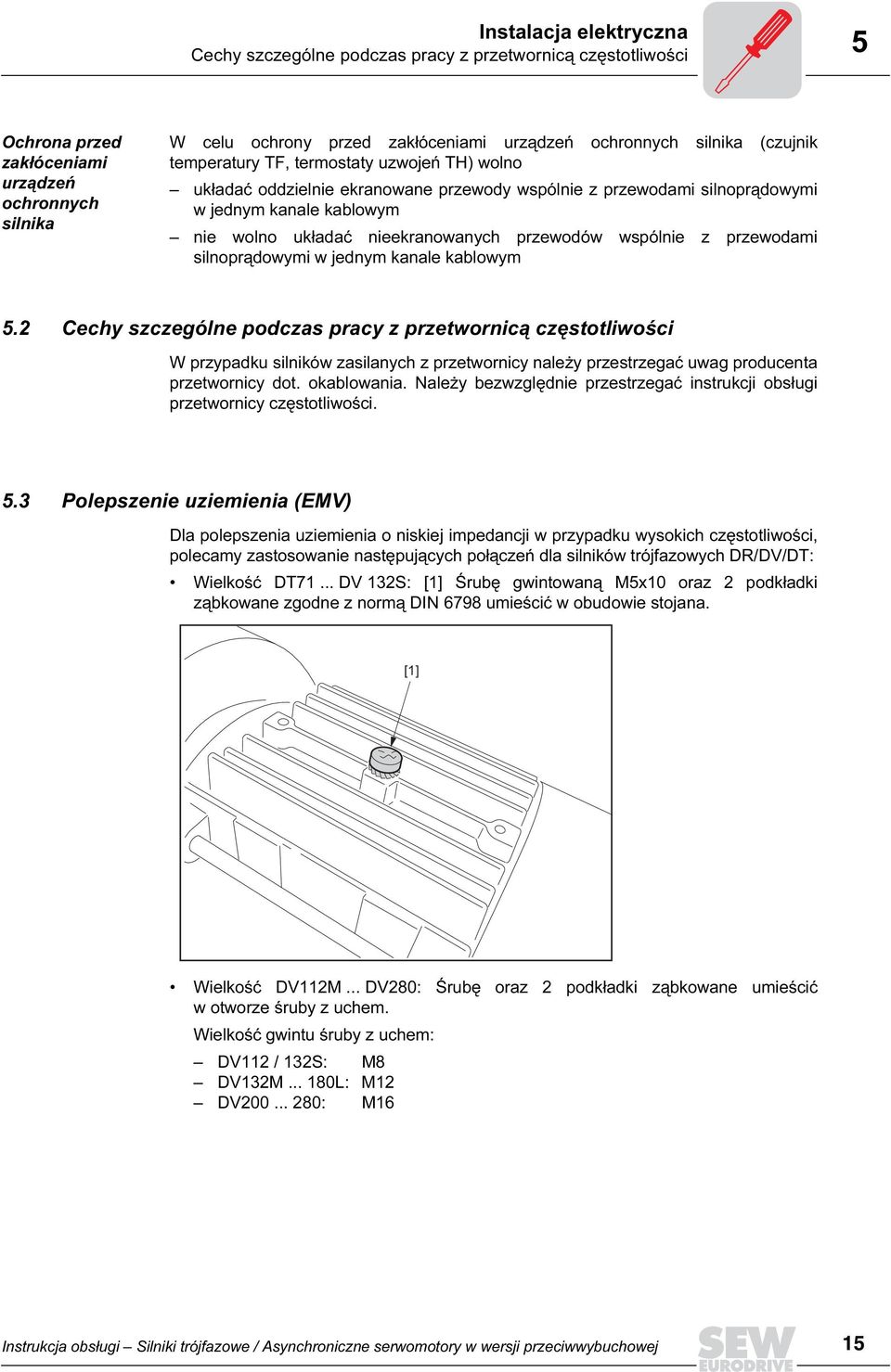przewodów wspólnie z przewodami silnoprądowymi w jednym kanale kablowym 5.