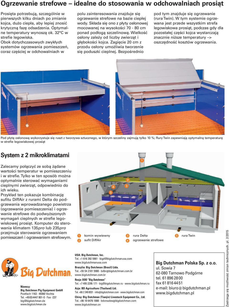 Obok dotychczasowych zwykłych systemów ogrzewania pomieszczeń, coraz częściej w odchowalniach w polu zainteresowania znajduje się ogrzewanie strefowe na bazie ciepłej wody.