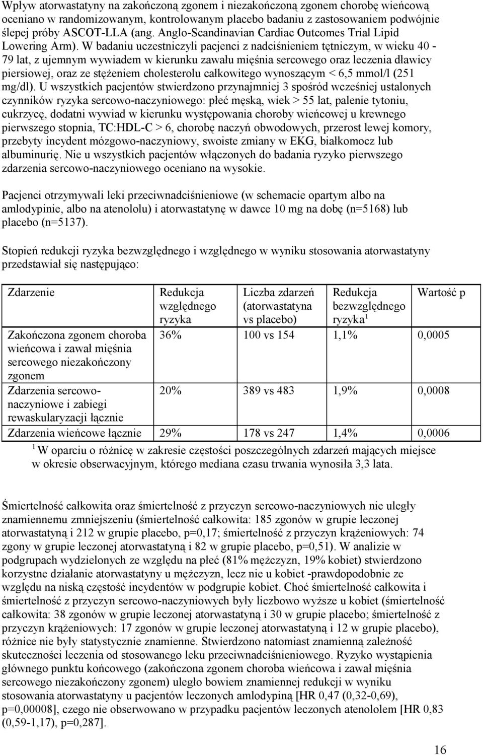 W badaniu uczestniczyli pacjenci z nadciśnieniem tętniczym, w wieku 40-79 lat, z ujemnym wywiadem w kierunku zawału mięśnia sercowego oraz leczenia dławicy piersiowej, oraz ze stężeniem cholesterolu