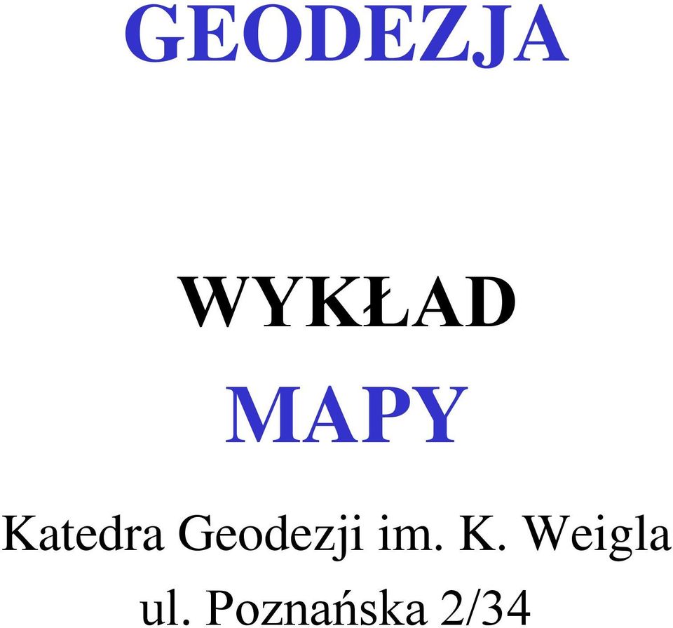 Geodezji im. K.