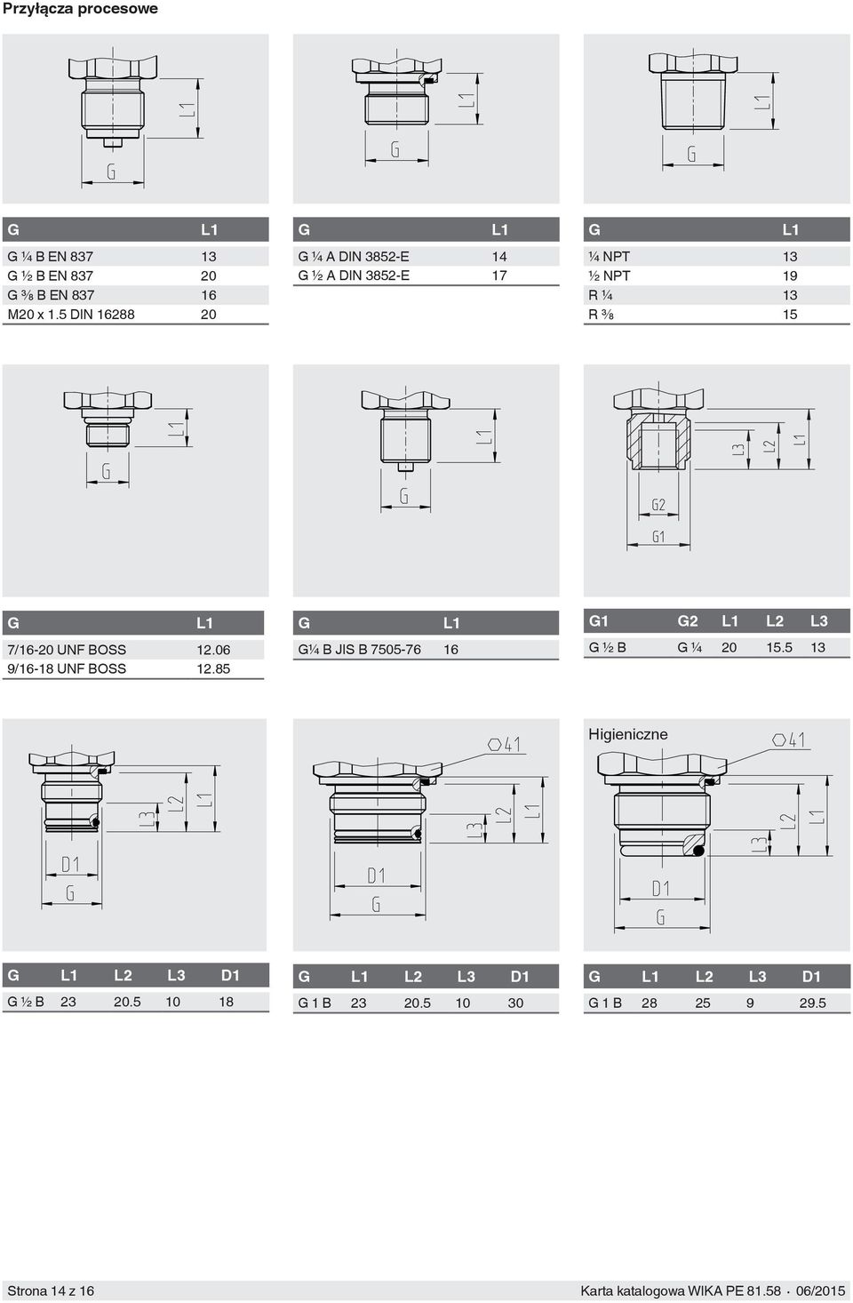 7/16-20 UNF BOSS 12.06 9/16-18 UNF BOSS 12.85 G L1 G¼ B JIS B 7505-76 16 G1 G2 L1 L2 L3 G ½ B G ¼ 20 15.