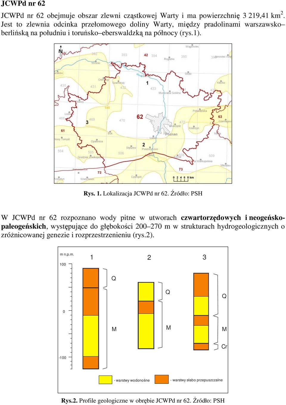 Lokalizacja JCWPd nr 62.