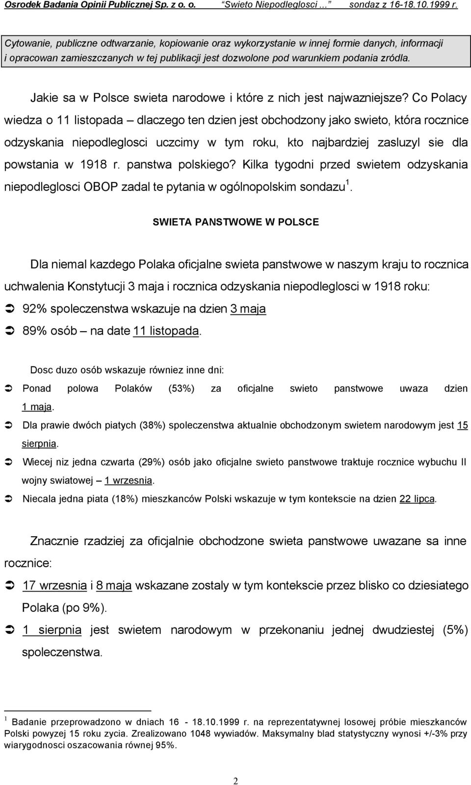 Jakie sa w Polsce swieta narodowe i które z nich jest najwazniejsze?