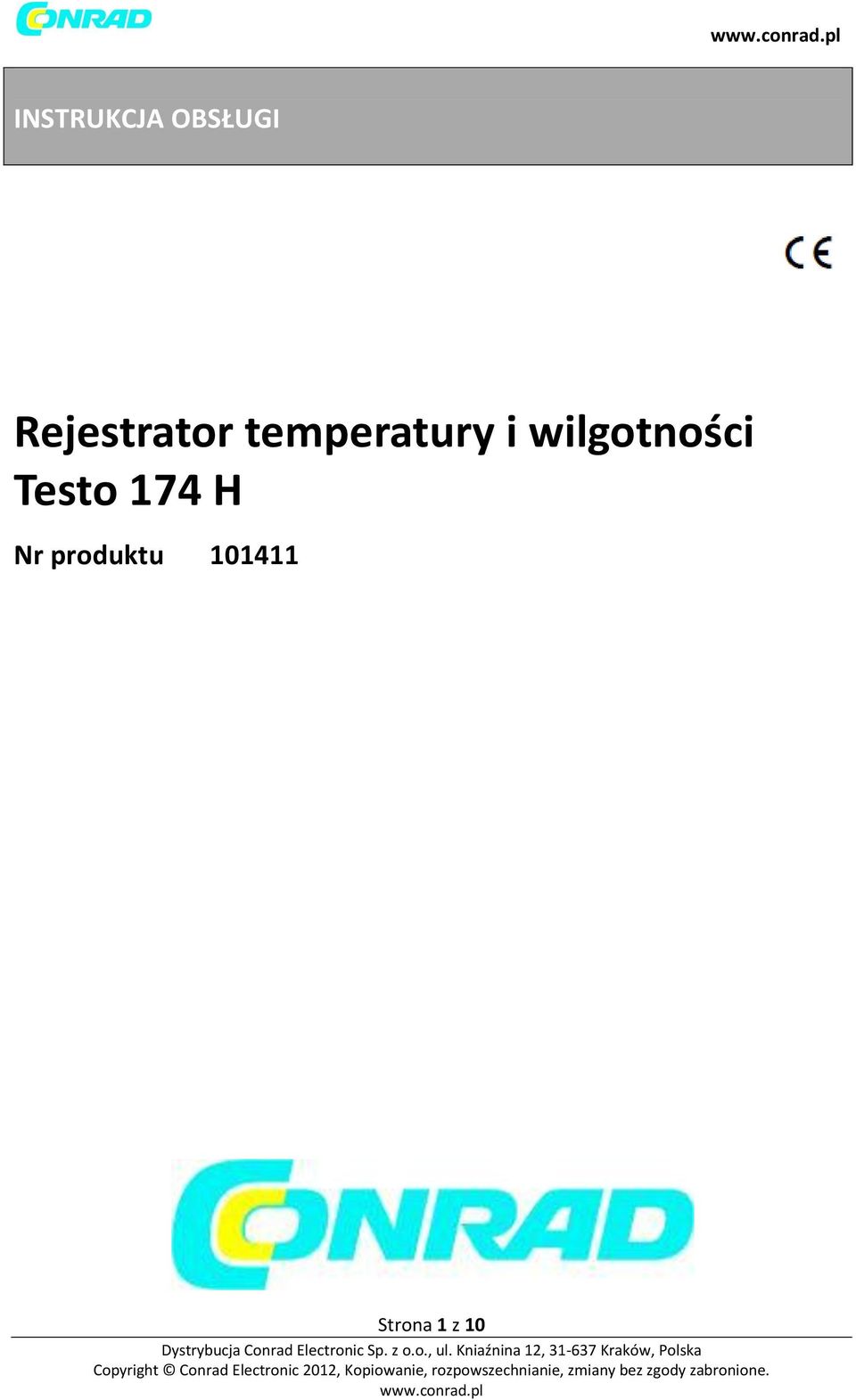 wilgotności Testo 174 H