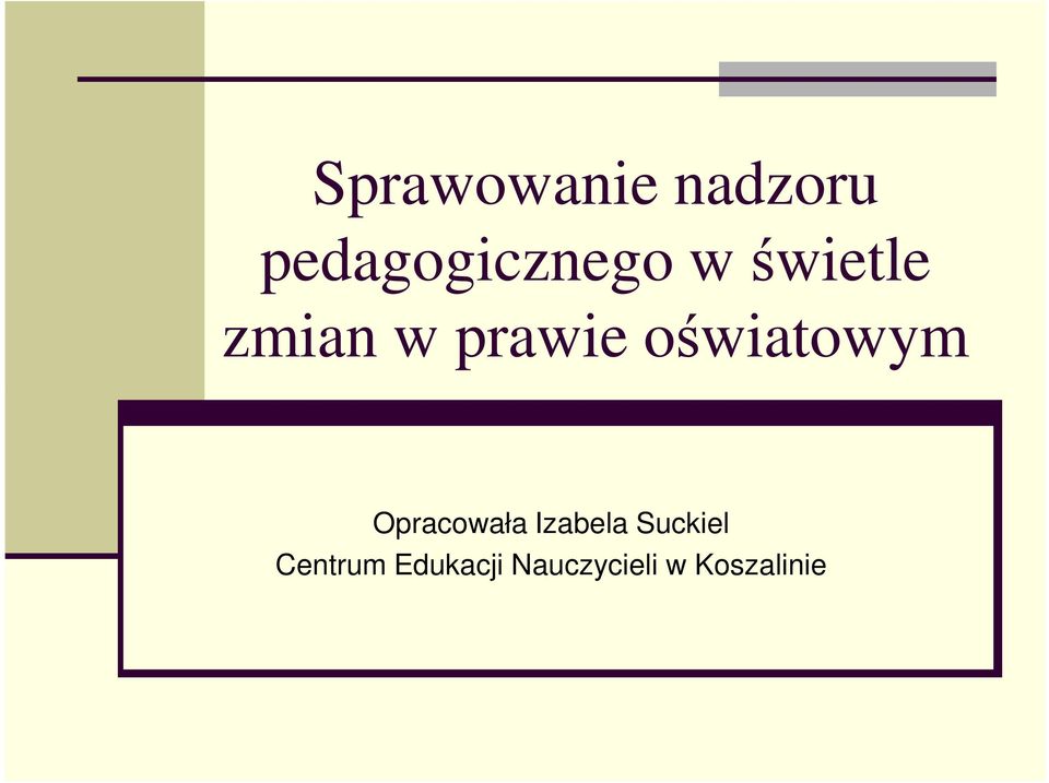 zmian w prawie oświatowym