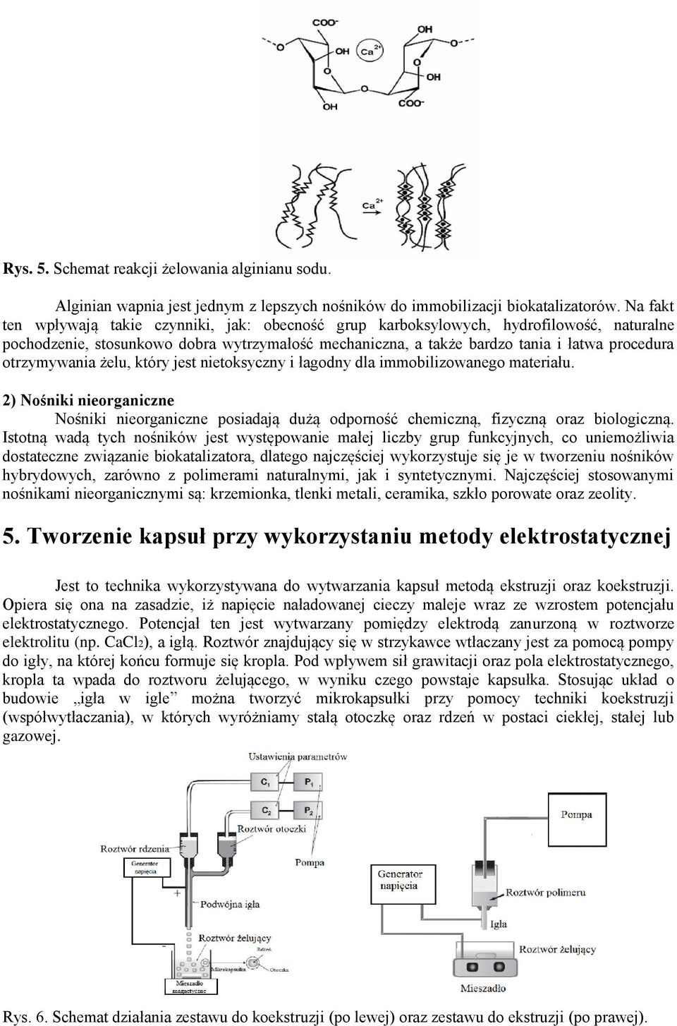 otrzymywania żelu, który jest nietoksyczny i łagodny dla immobilizowanego materiału. 2) Nośniki nieorganiczne Nośniki nieorganiczne posiadają dużą odporność chemiczną, fizyczną oraz biologiczną.