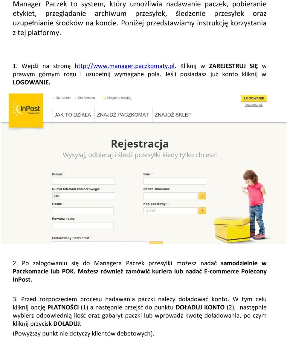 Instrukcja nadawania przesyłek przez platformę Manager Paczek: - PDF  Darmowe pobieranie