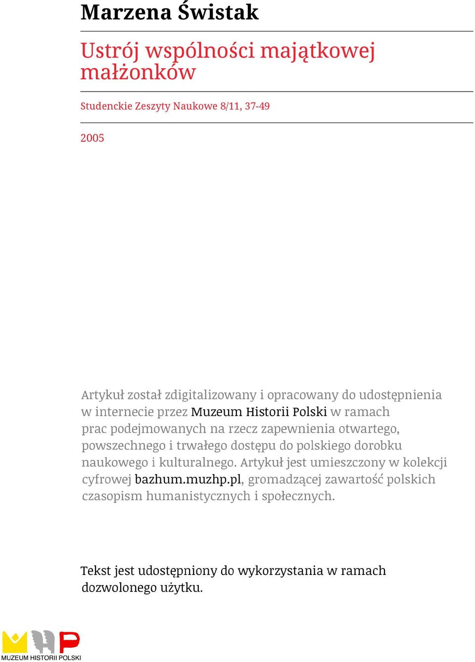 małżonków Studenckie