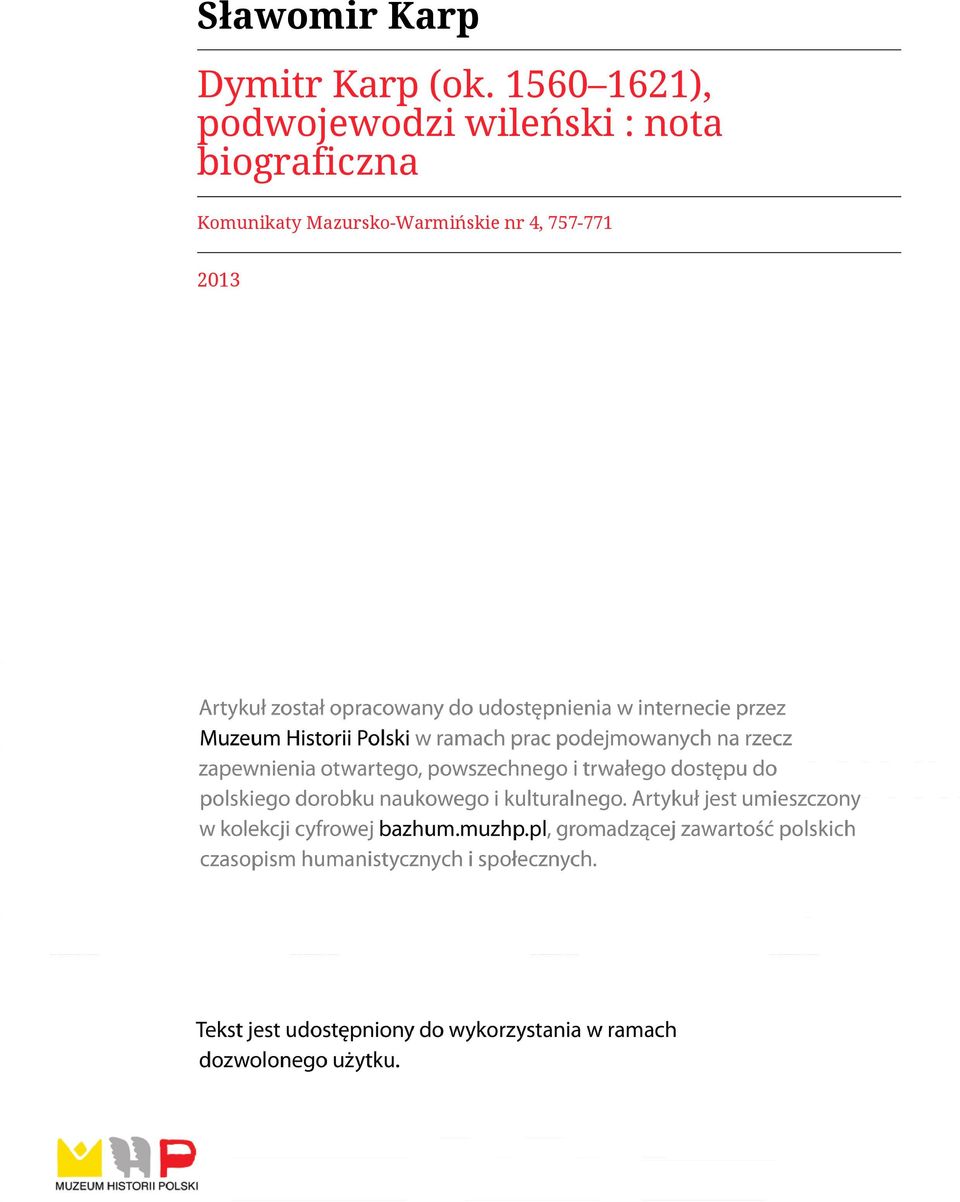 : nota biograficzna Komunikaty