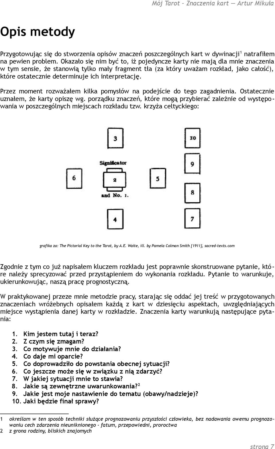 Mój Tarot. Znaczenia kart. Artur Mikuła. (w rozkładzie Krzyża Celtyckiego)  - PDF Darmowe pobieranie