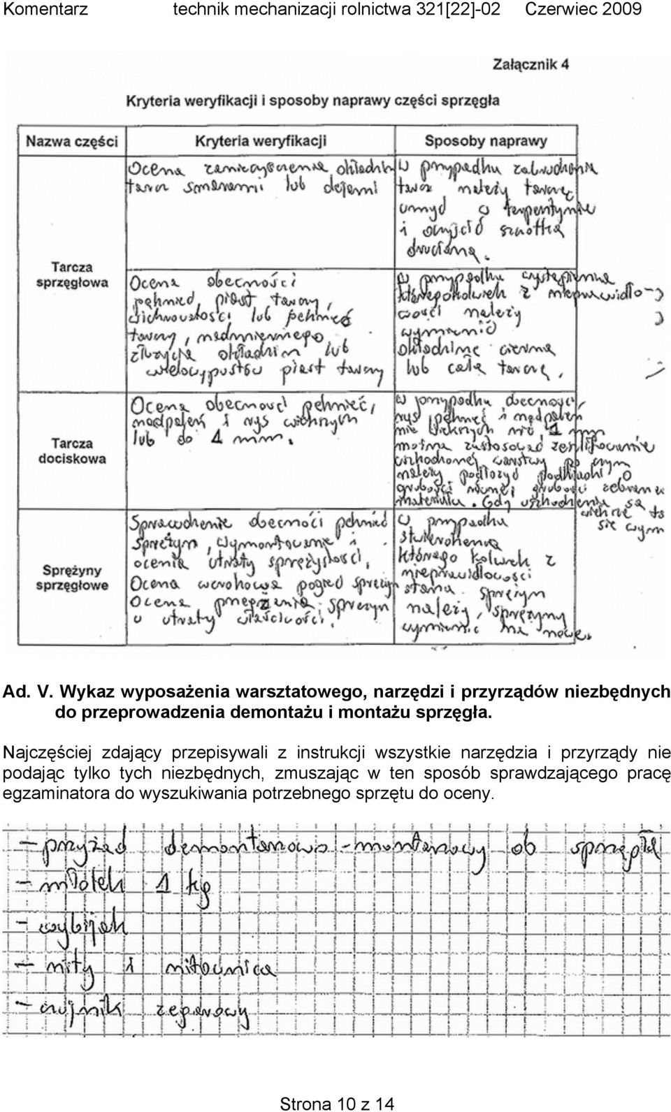 demontażu i montażu sprzęgła.