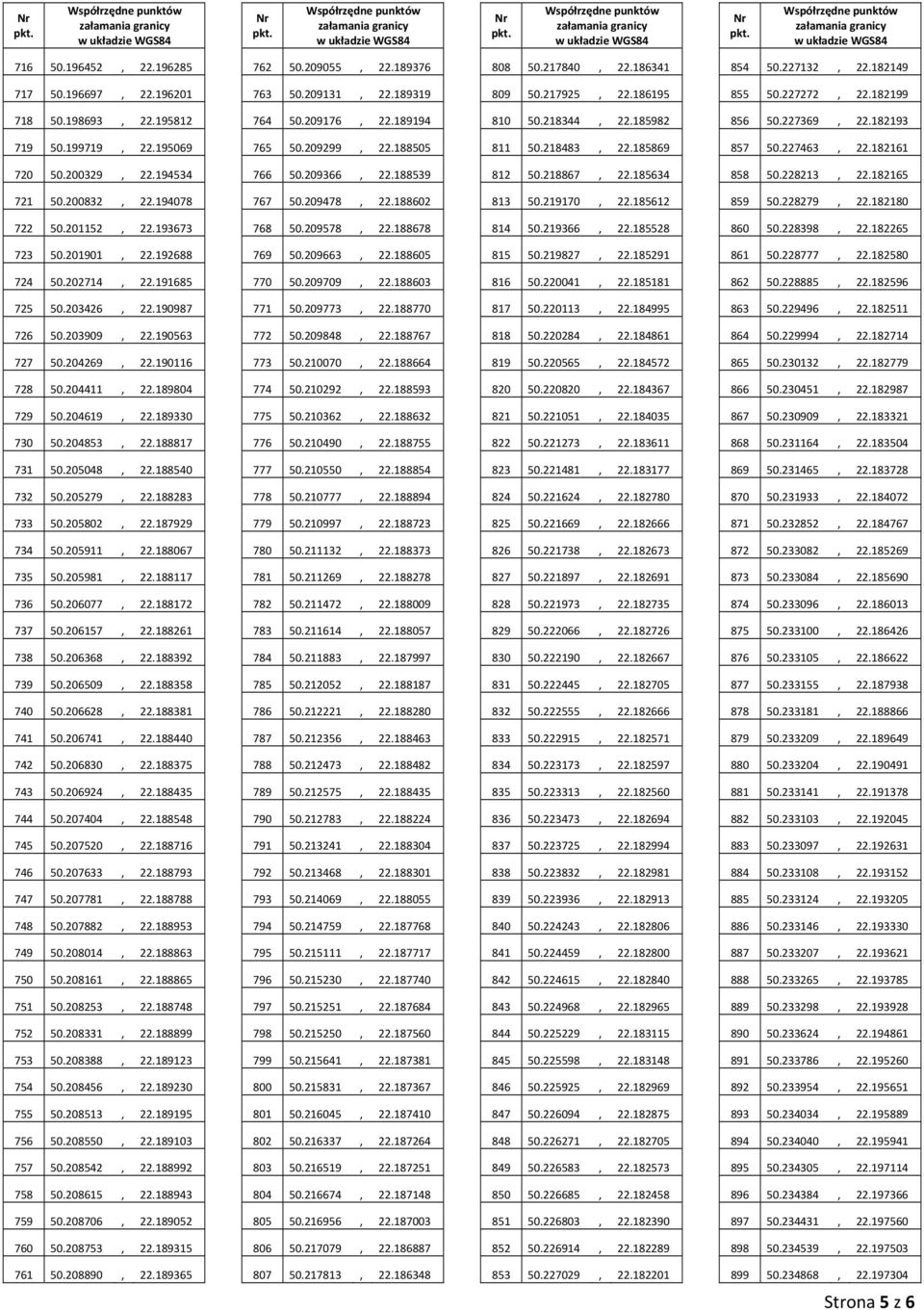 182161 720 50.200329, 22.194534 766 50.209366, 22.188539 812 50.218867, 22.185634 858 50.228213, 22.182165 721 50.200832, 22.194078 767 50.209478, 22.188602 813 50.219170, 22.185612 859 50.228279, 22.