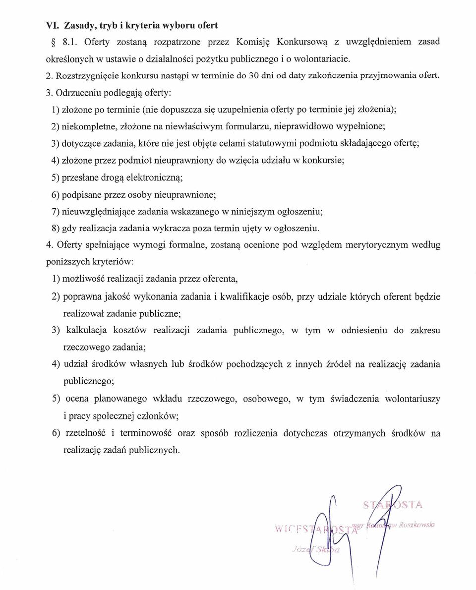 dni od daty zakończenia przyjmowania ofert. 3.