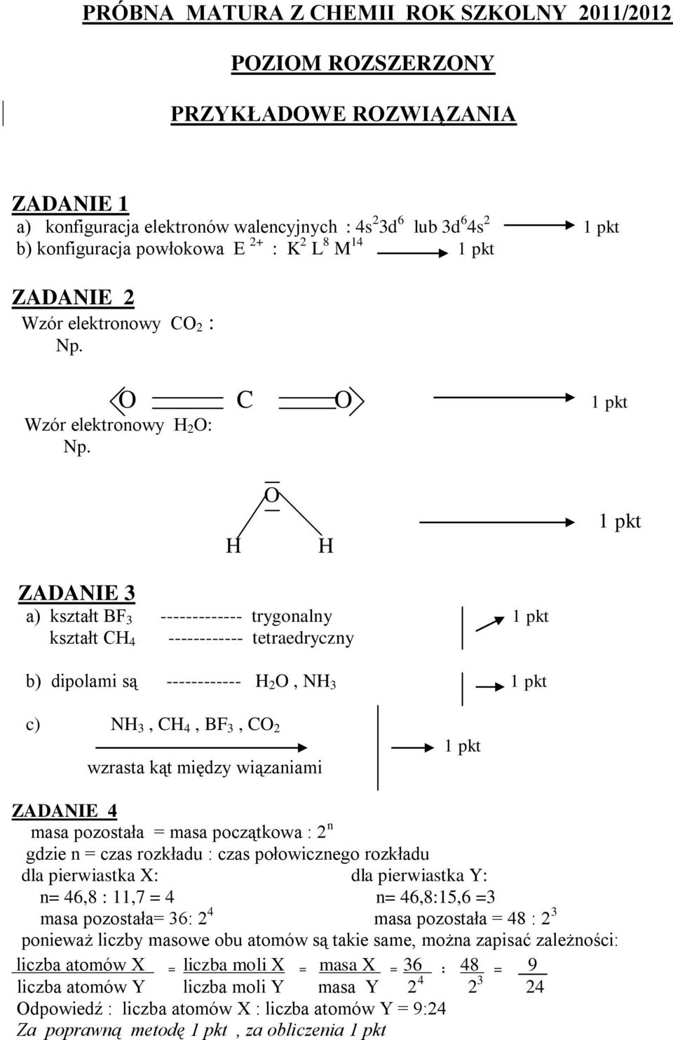 Wzór elektronowy 2 : Np.