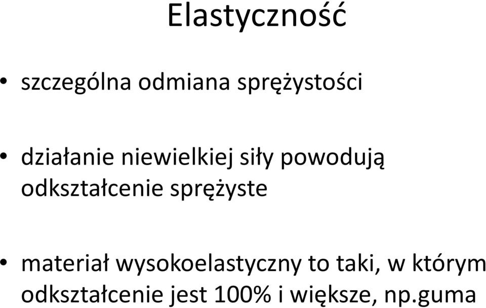 odkształcenie sprężyste materiał