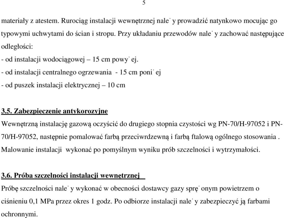 - od instalacji centralnego ogrzewania - 15 