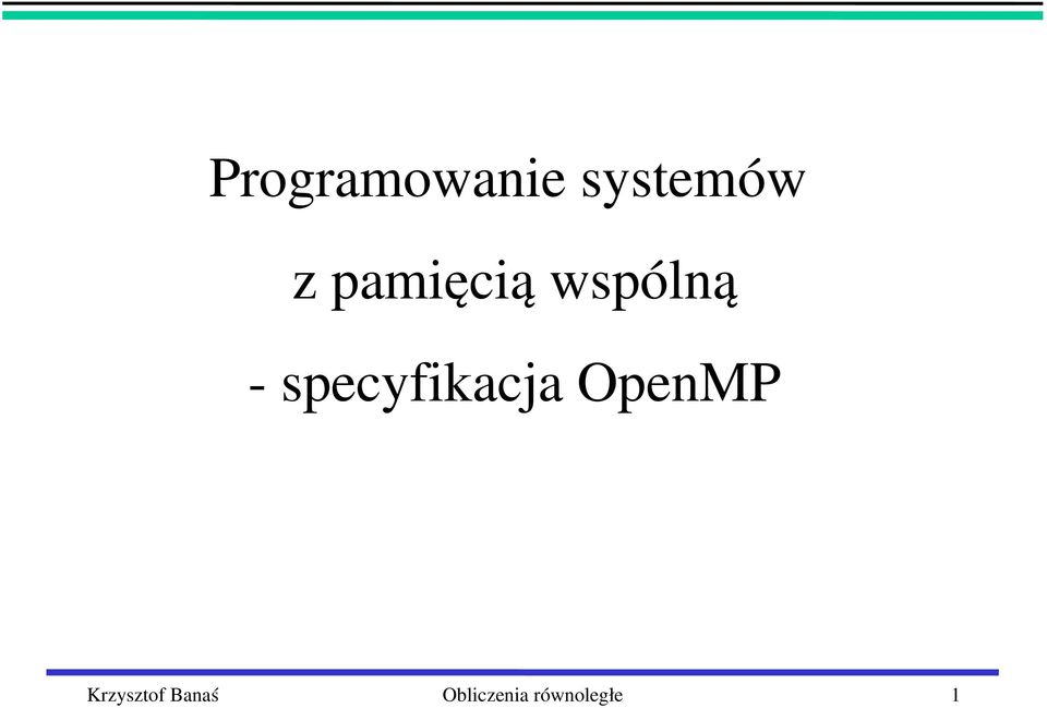 specyfikacja OpenMP
