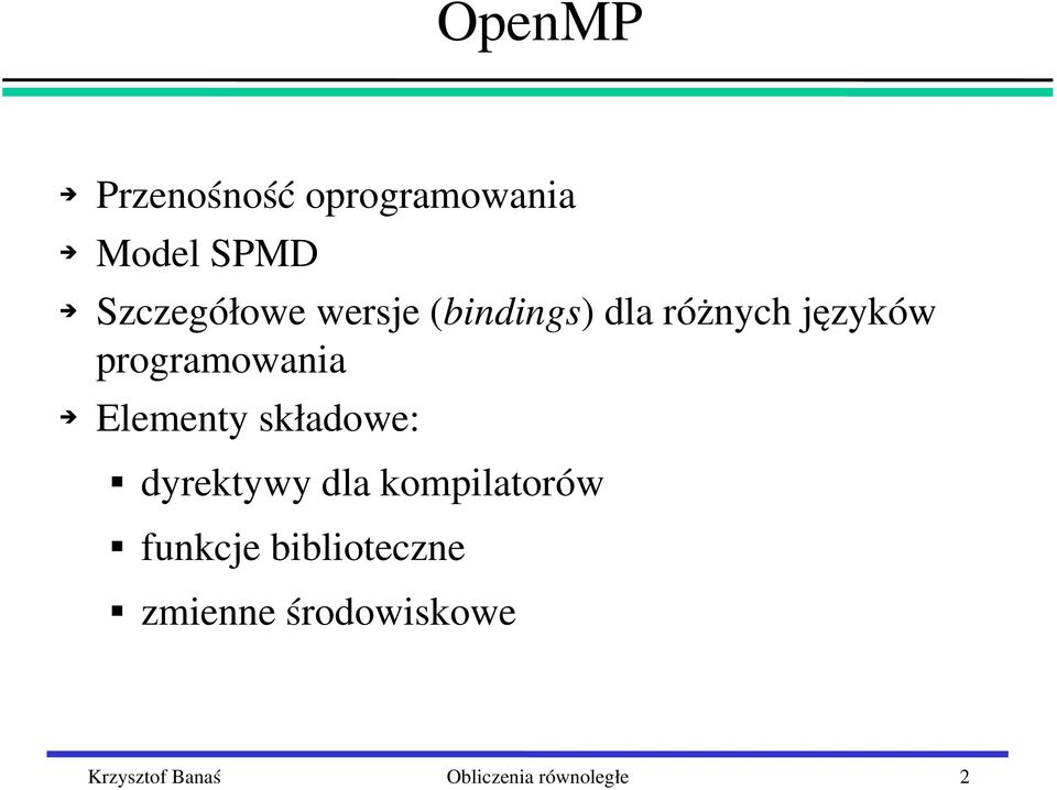 Elementy składowe: dyrektywy dla kompilatorów funkcje