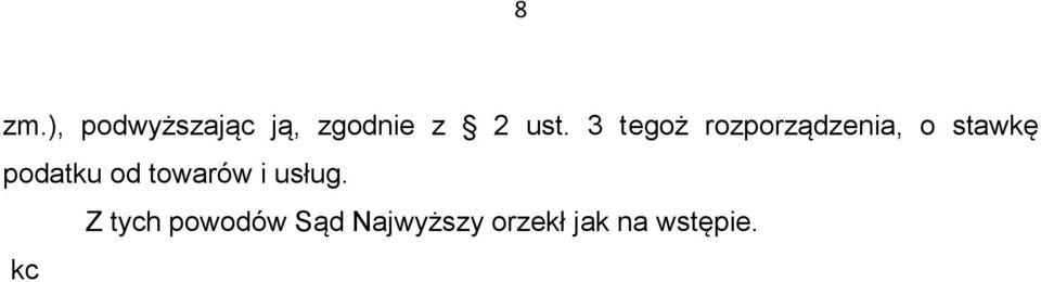 podatku od towarów i usług.