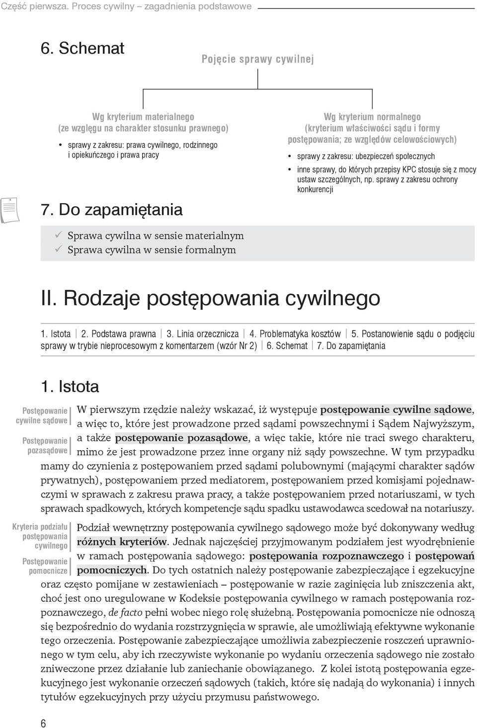 Do zapamiętania 99 Sprawa cywilna w sensie materialnym 99 Sprawa cywilna w sensie formalnym Wg kryterium normalnego (kryterium właściwości sądu i formy postępowania; ze względów celowościowych)