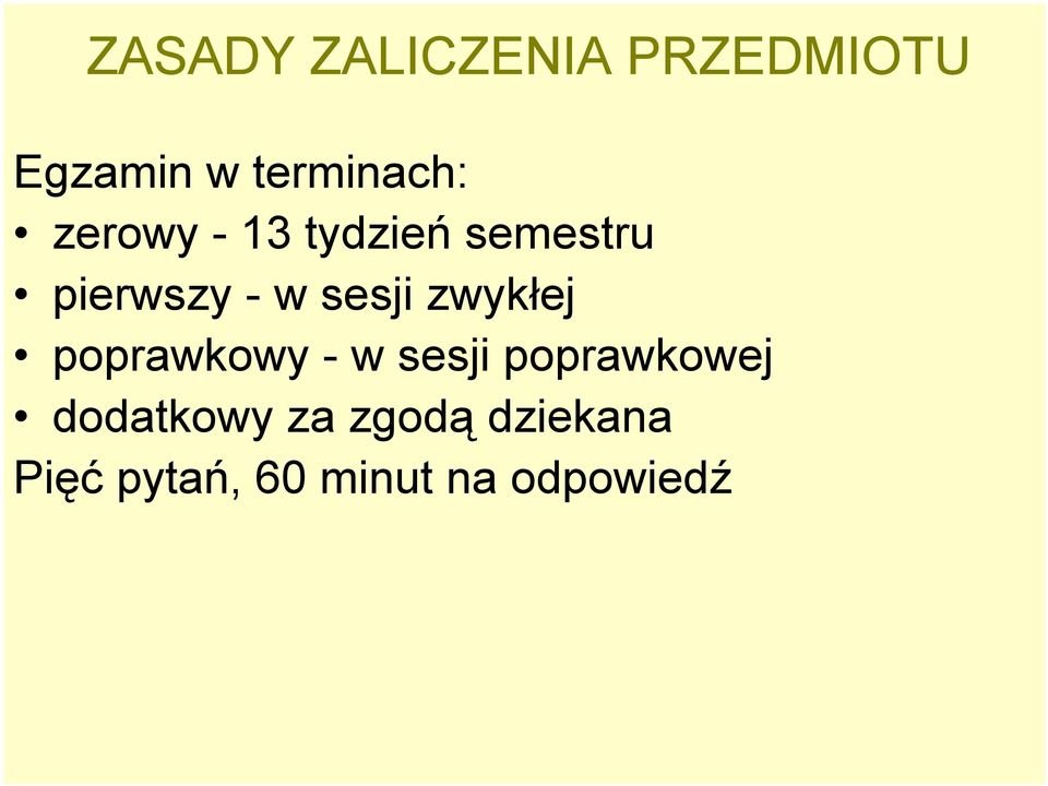 zwykłej poprawkowy - w sesji poprawkowej