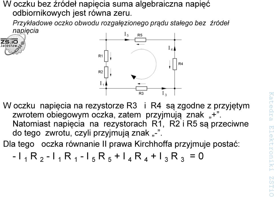 zgodne z przyjętym zwrotem obiegowym oczka, zatem przyjmują znak +.