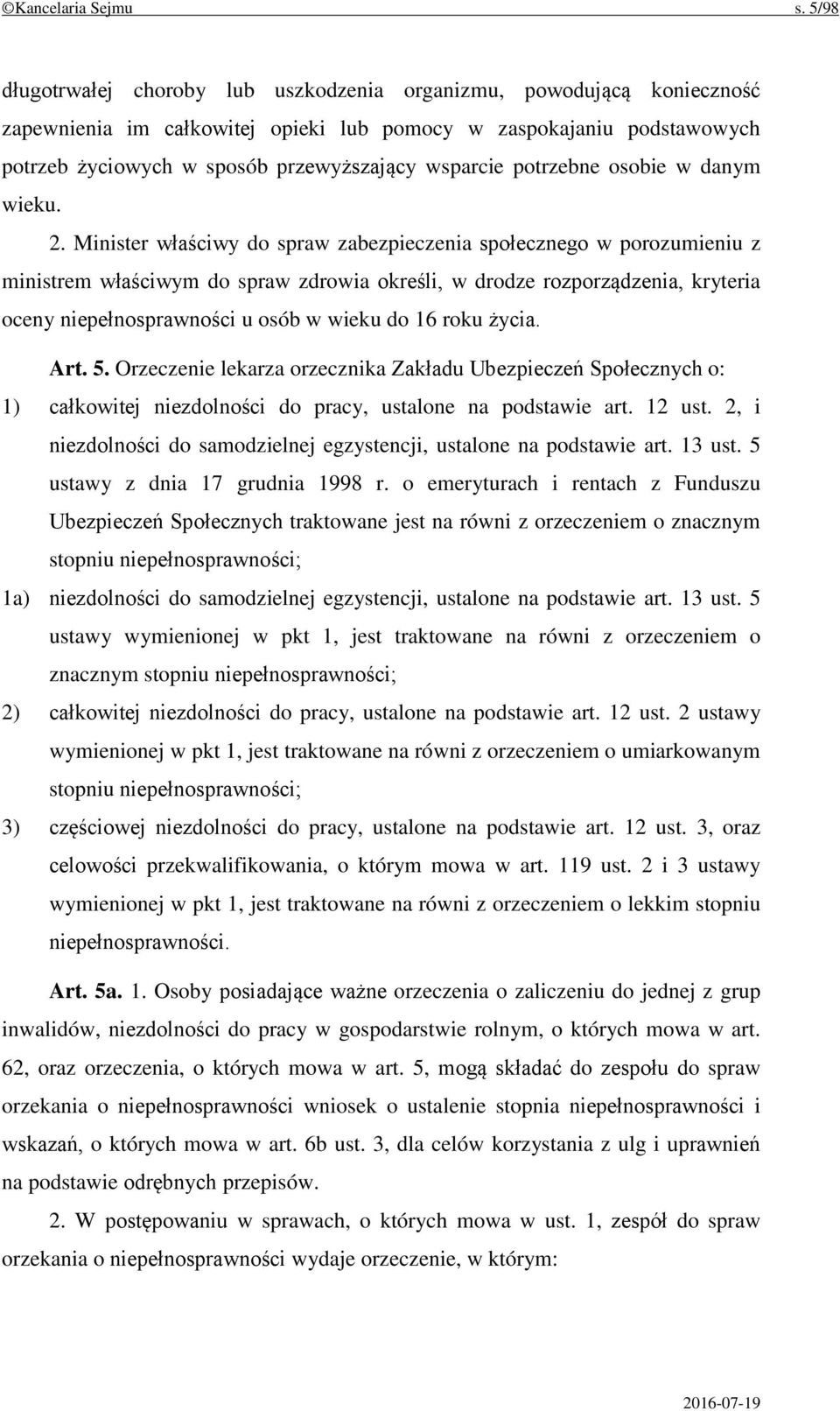 potrzebne osobie w danym wieku. 2.