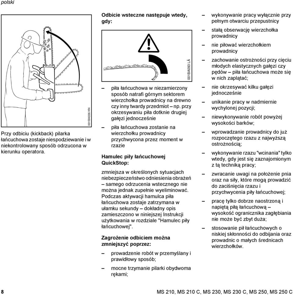 Stihl Ms 210 230 250 Instrukcja Uzytkowania Pdf Darmowe Pobieranie