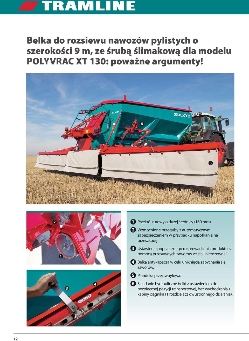 1 3 4 Ustawienie poprzecznego rozprowadzenia produktu za pomocą przesuwnych zaworów ze stali nierdzewnej.