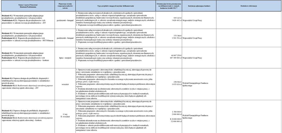 : usług w zakresie wsparcia kapitałowego, zarządzania i prowadzenia działalności gospodarczej, budowania i rozwoju biznesu, organizacyjnych, ekonomiczno-finansowych, prawnych, marketingowych, w