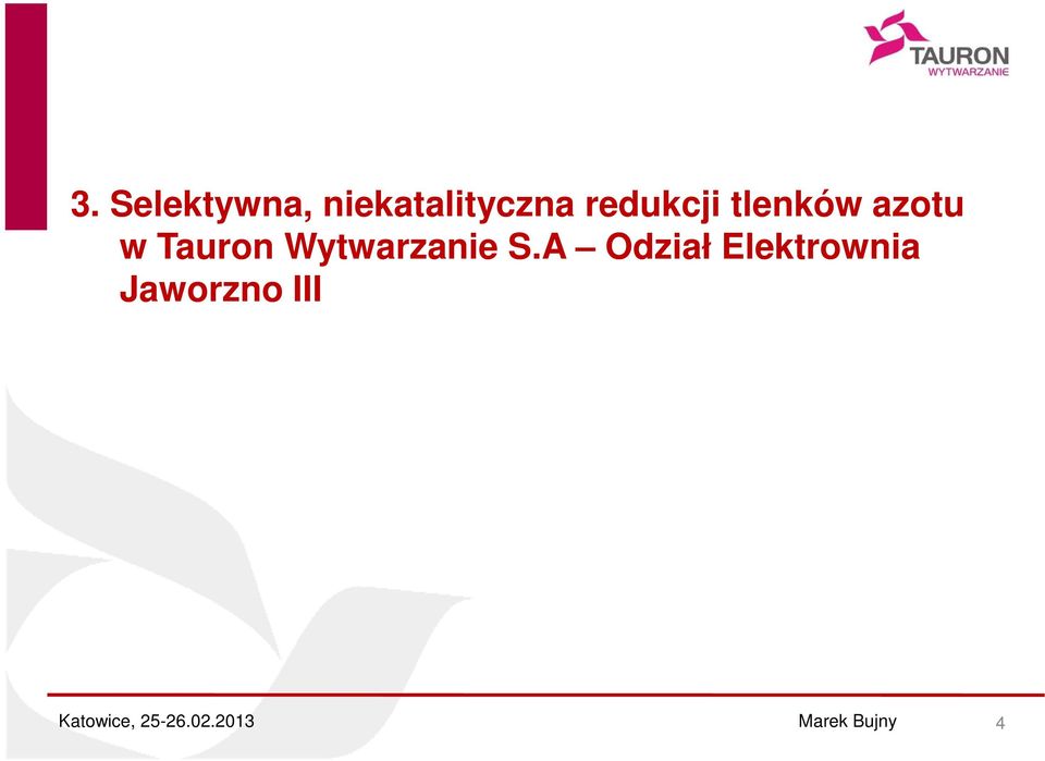 tlenków azotu w Tauron