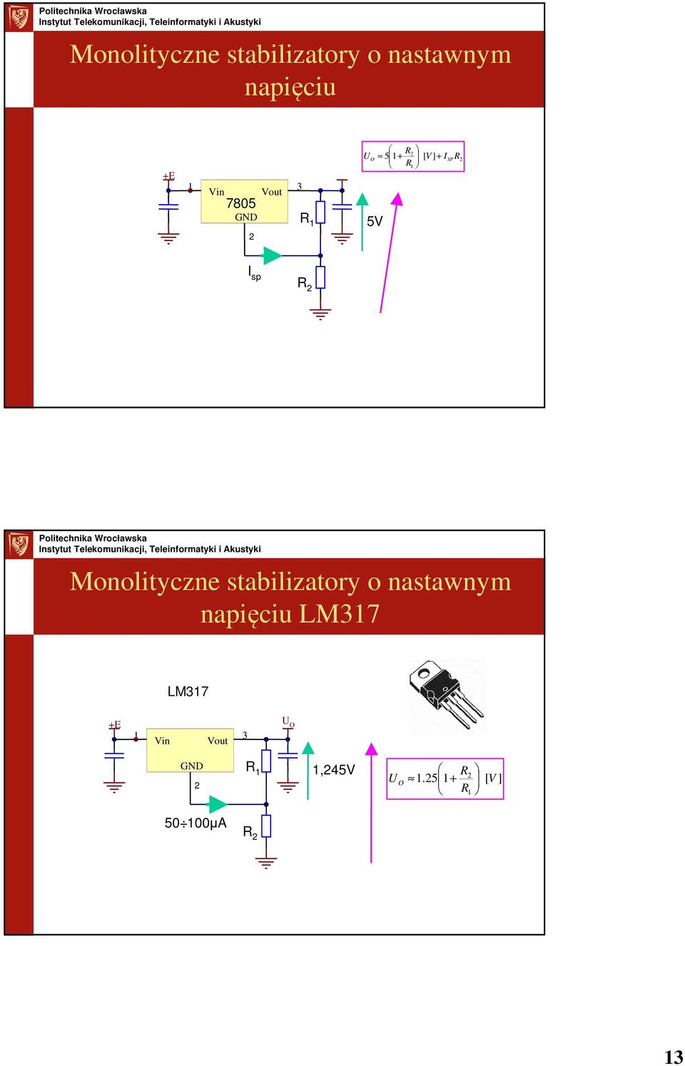 stabilizatry nastawnym napięciu LM37 LM37 Vin Vut 3 O GND R,45V O R.