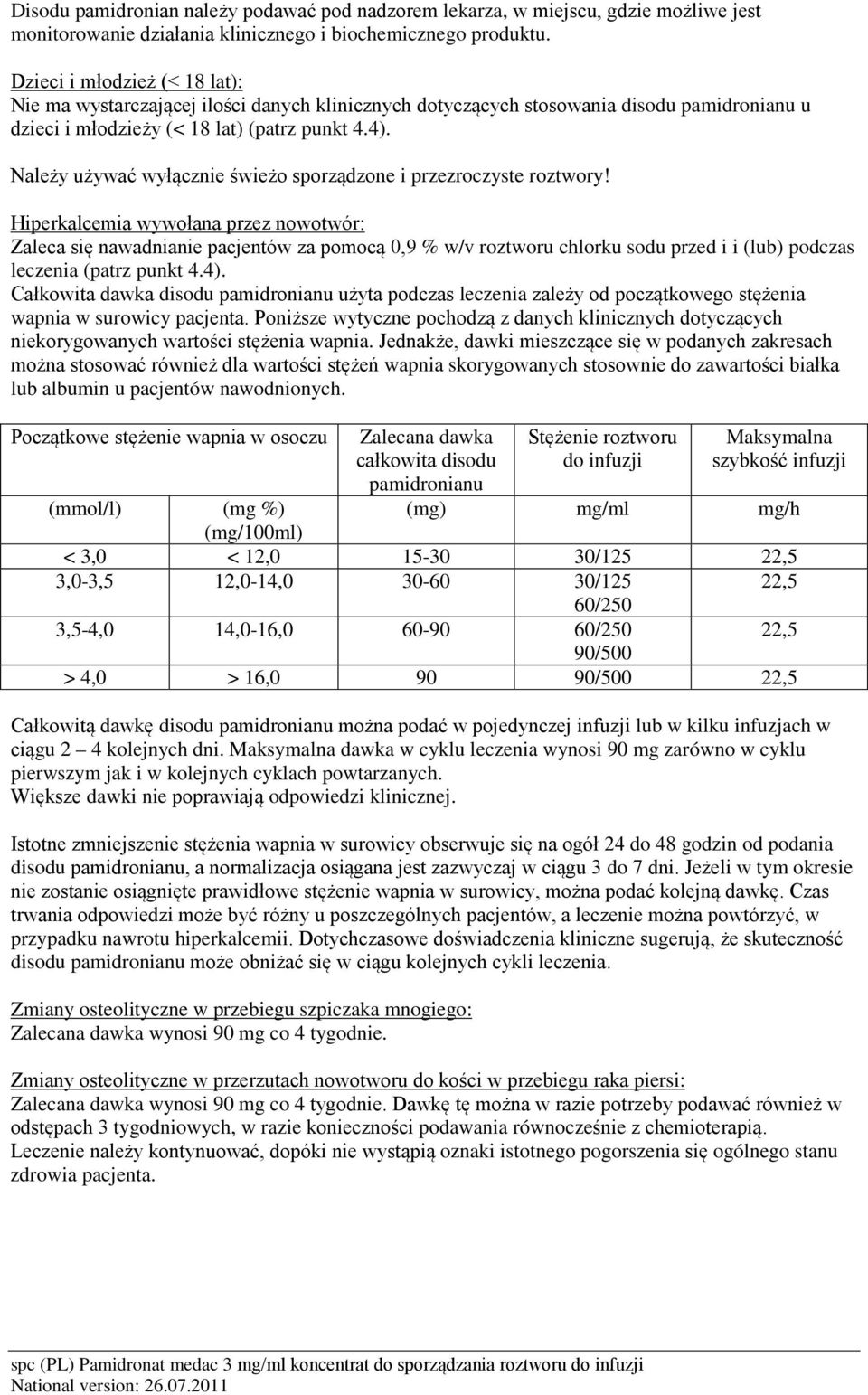 Należy używać wyłącznie świeżo sporządzone i przezroczyste roztwory!