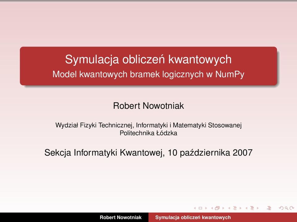 Matematyki Stosowanej Politechnika Łódzka