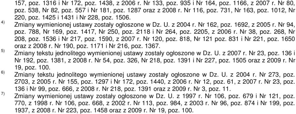 1417, Nr 250, poz. 2118 i Nr 264, poz. 2205, z 2006 r. Nr 38, poz. 268, Nr 208, poz. 1536 i Nr 217, poz. 1590, z 2007 r. Nr 120, poz. 818, Nr 121 poz. 831 i Nr 221, poz. 1650 oraz z 2008 r.