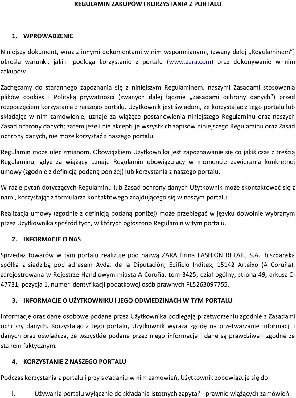 com) oraz dokonywanie w nim zakupów.