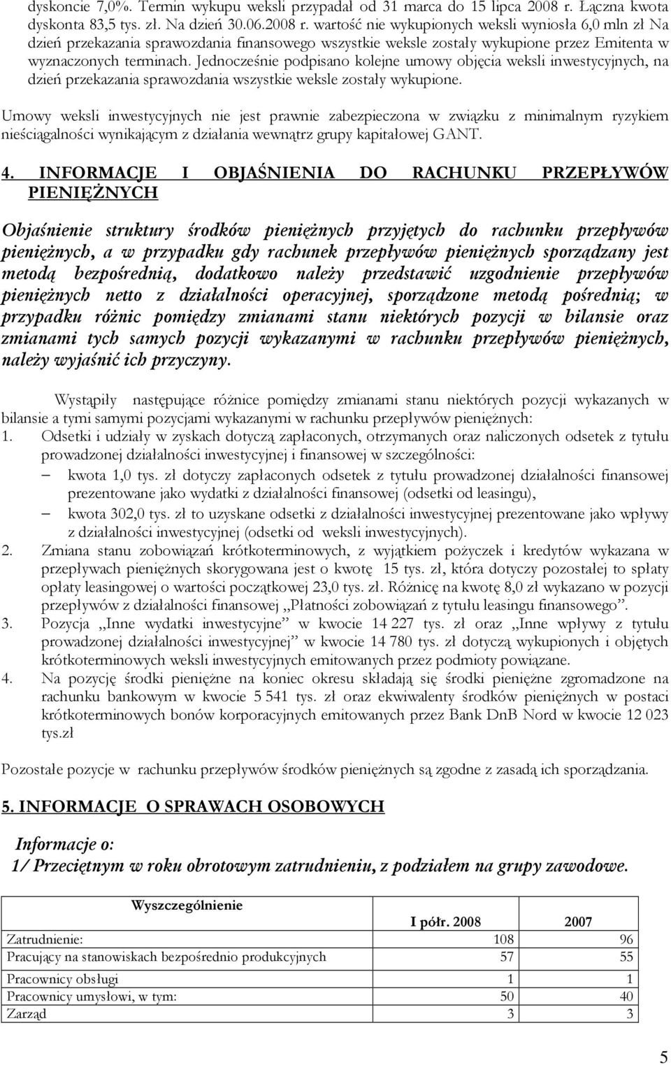 wartość nie wykupionych weksli wyniosła 6,0 mln zł Na dzień przekazania sprawozdania finansowego wszystkie weksle zostały wykupione przez Emitenta w wyznaczonych terminach.