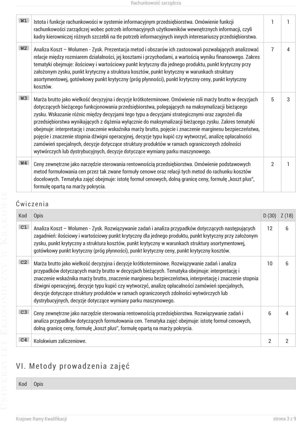 interesariuszy przedsiębiorstwa. Analiza Koszt Wolumen - Zysk.