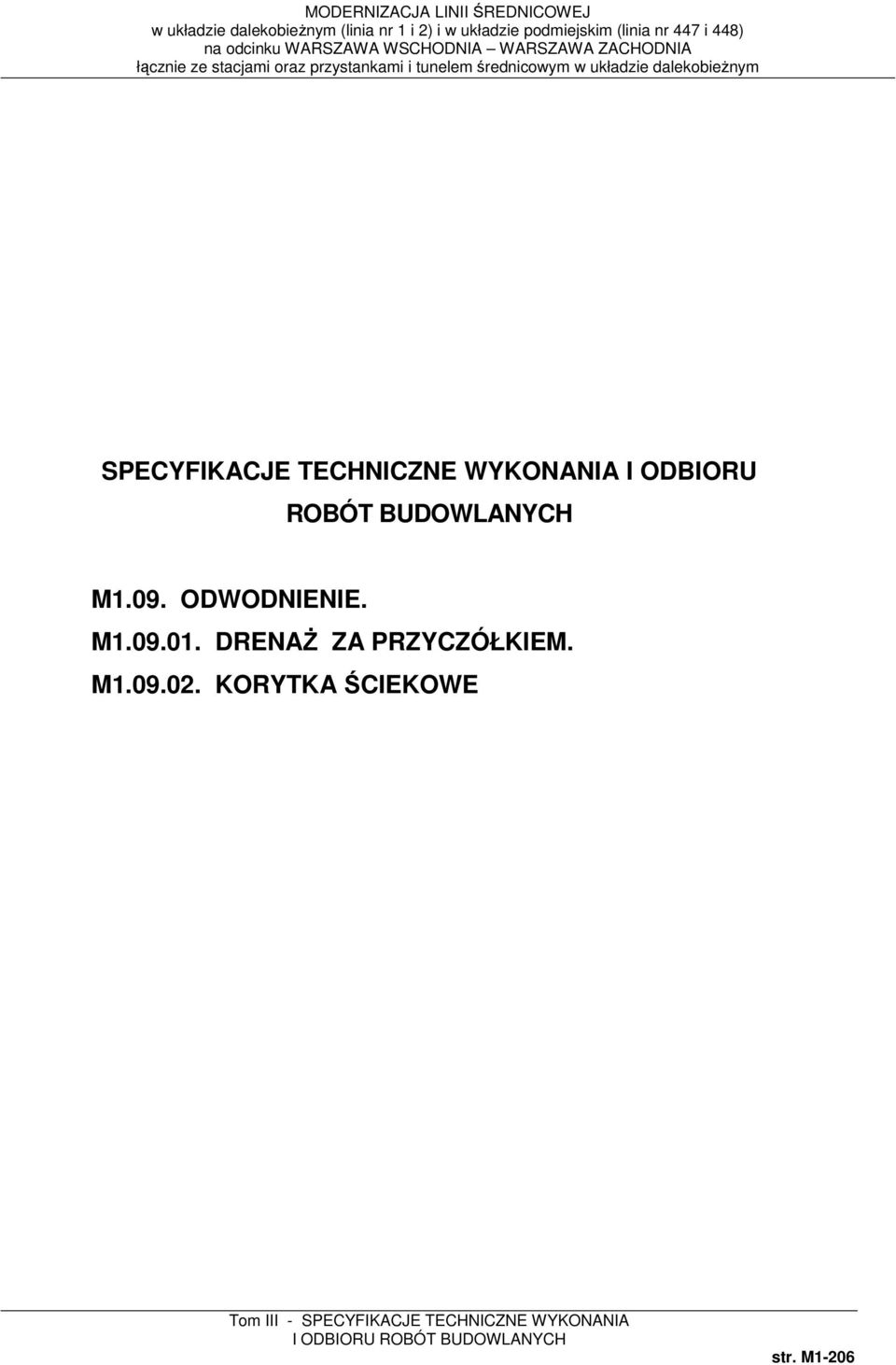 ODWODNIENIE. M1.09.01.