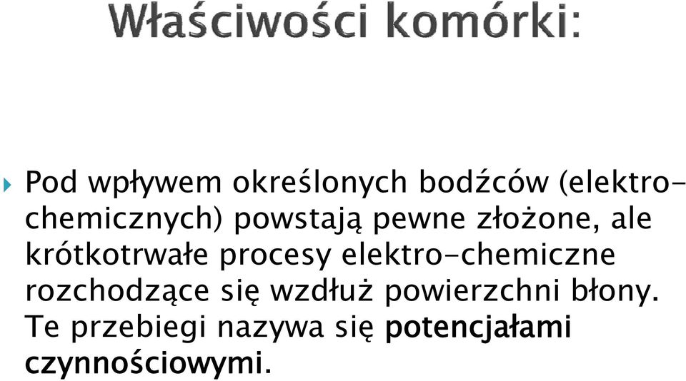 elektro-chemiczne rozchodzące się wzdłuż powierzchni