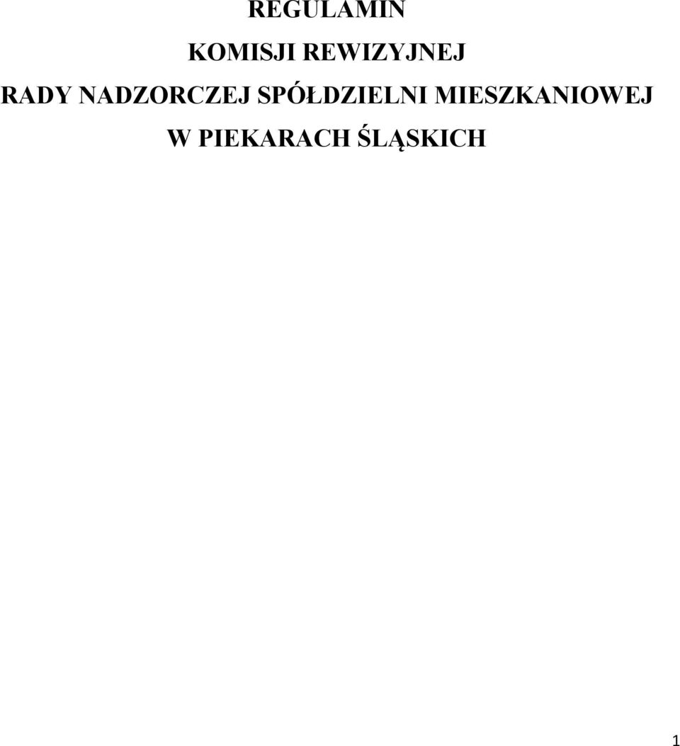 NADZORCZEJ SPÓŁDZIELNI