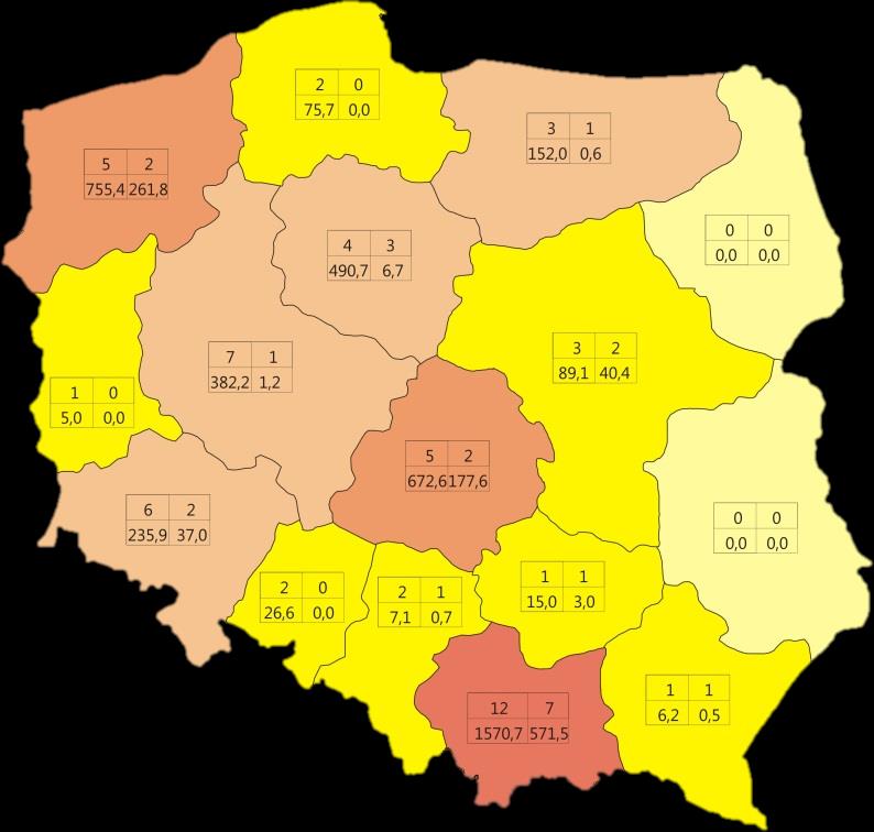 Eksploatacja wód termalnych stan na 31.12.2014 r.
