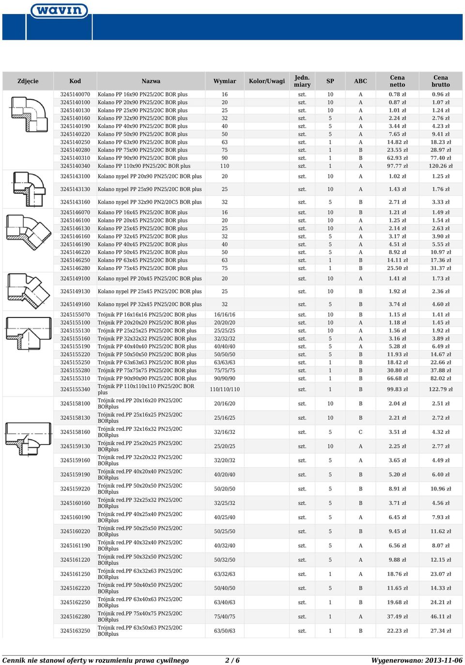 97 zł 430 Kolano PP x PN2/ OR plus 62.93 zł 77. zł 43 Kolano PP 0x PN2/ OR plus 0 97.77 zł.26 zł 44300 Kolano nypel PP x PN2/ OR plus 0.02 zł.2 zł 44330 Kolano nypel PP 2x PN2/ OR plus 2 0.43 zł.