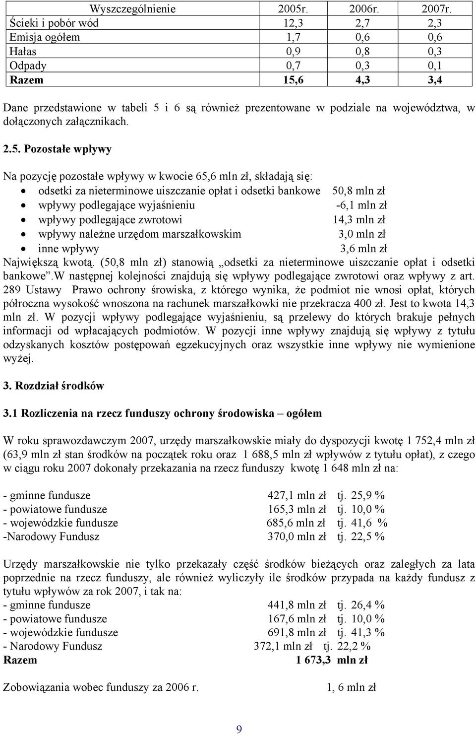 w dołączonych załącznikach. 2.5.