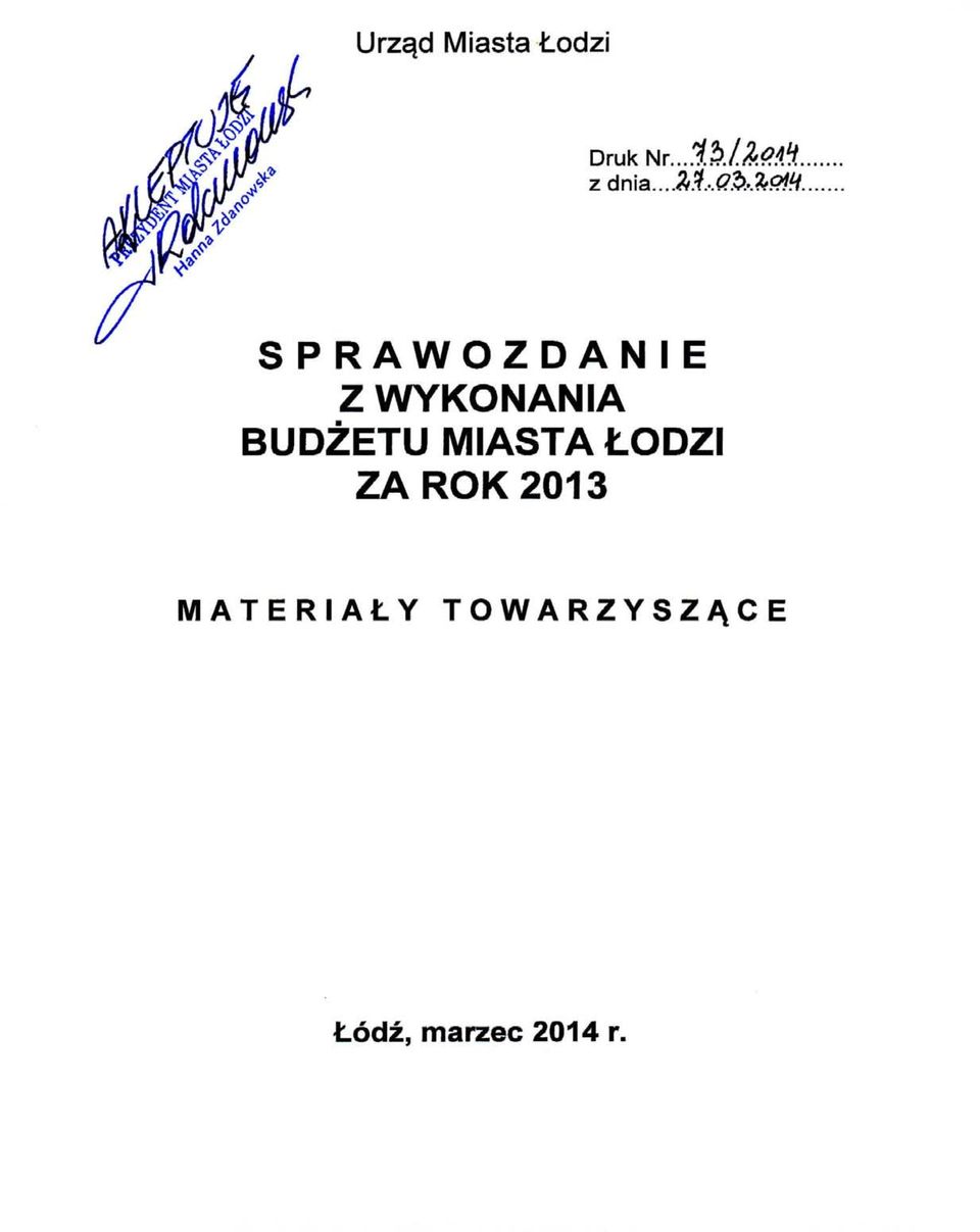 BUDZETU MIASTA LODZI ZAROK23