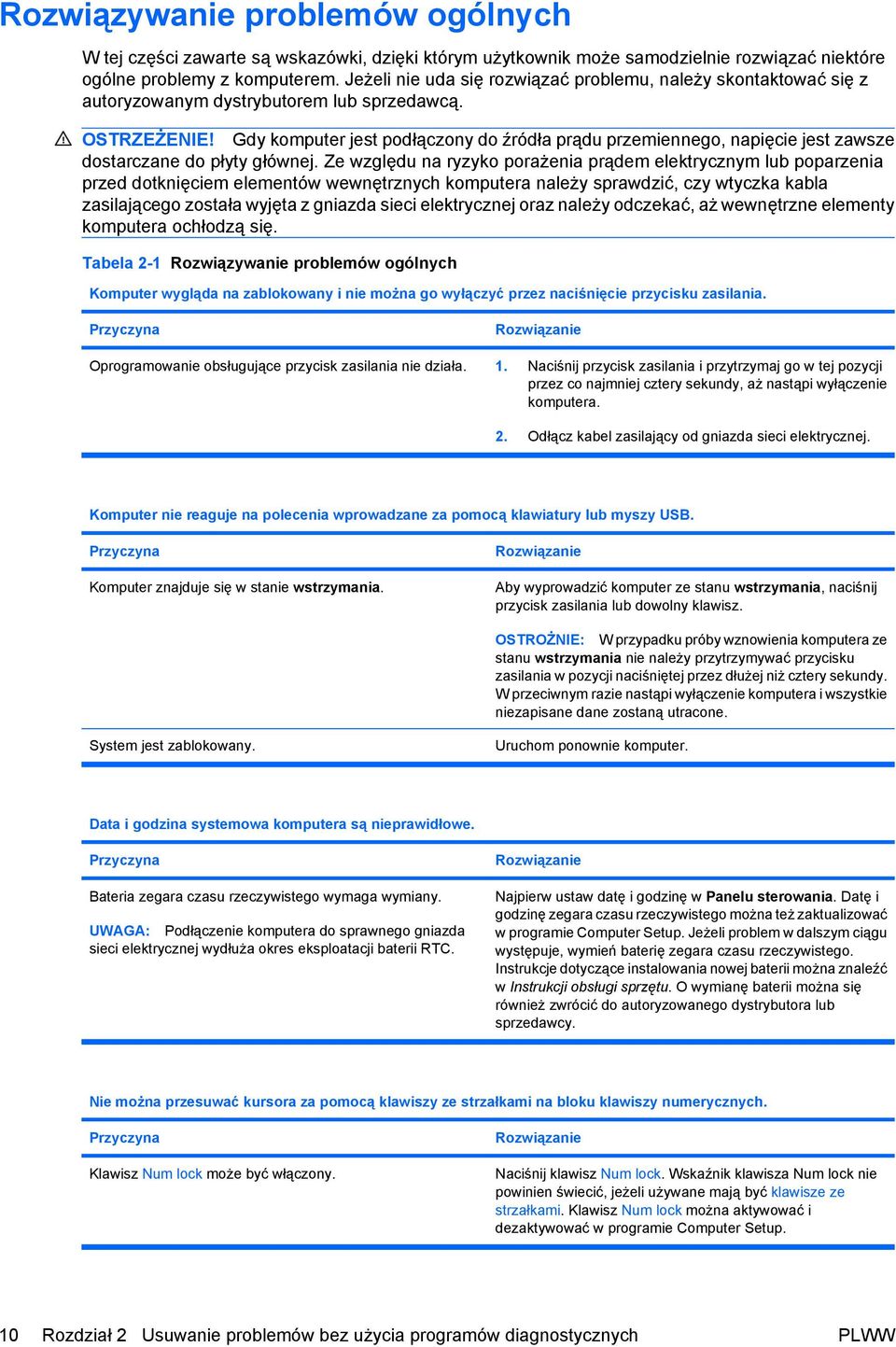 Gdy komputer jest podłączony do źródła prądu przemiennego, napięcie jest zawsze dostarczane do płyty głównej.