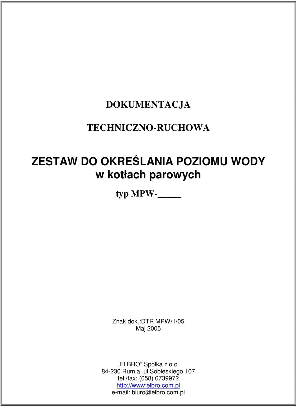 typ MPW- Znak dok.