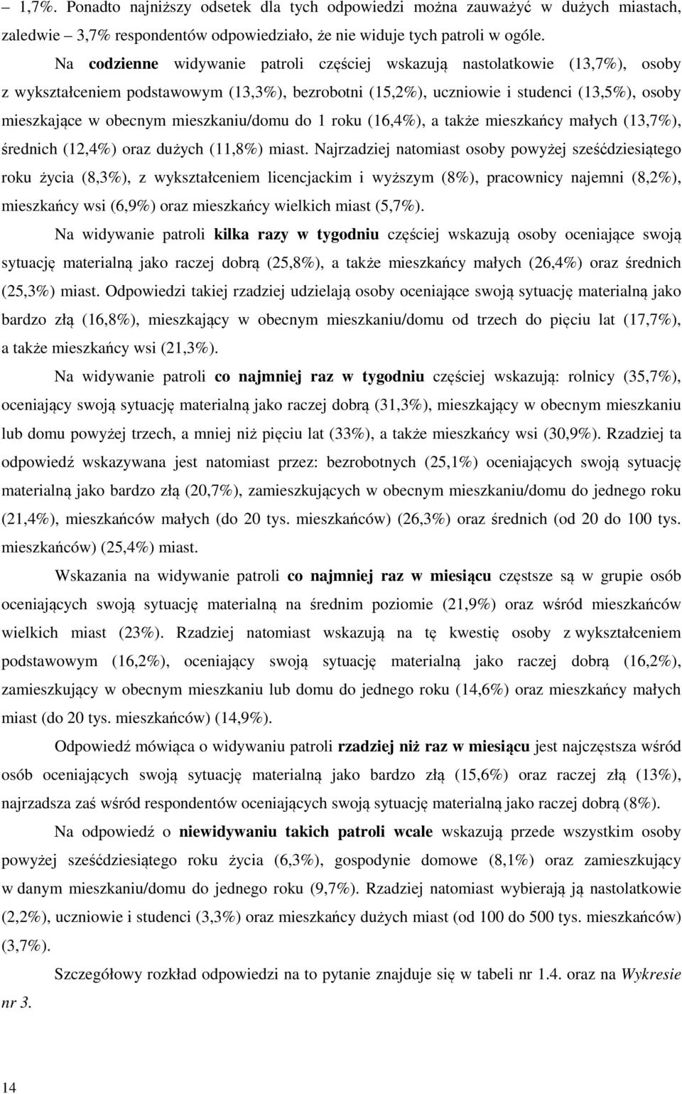 mieszkaniu/domu do 1 roku (16,4%), a także mieszkańcy małych (13,7%), średnich (12,4%) oraz dużych (11,8%) miast.