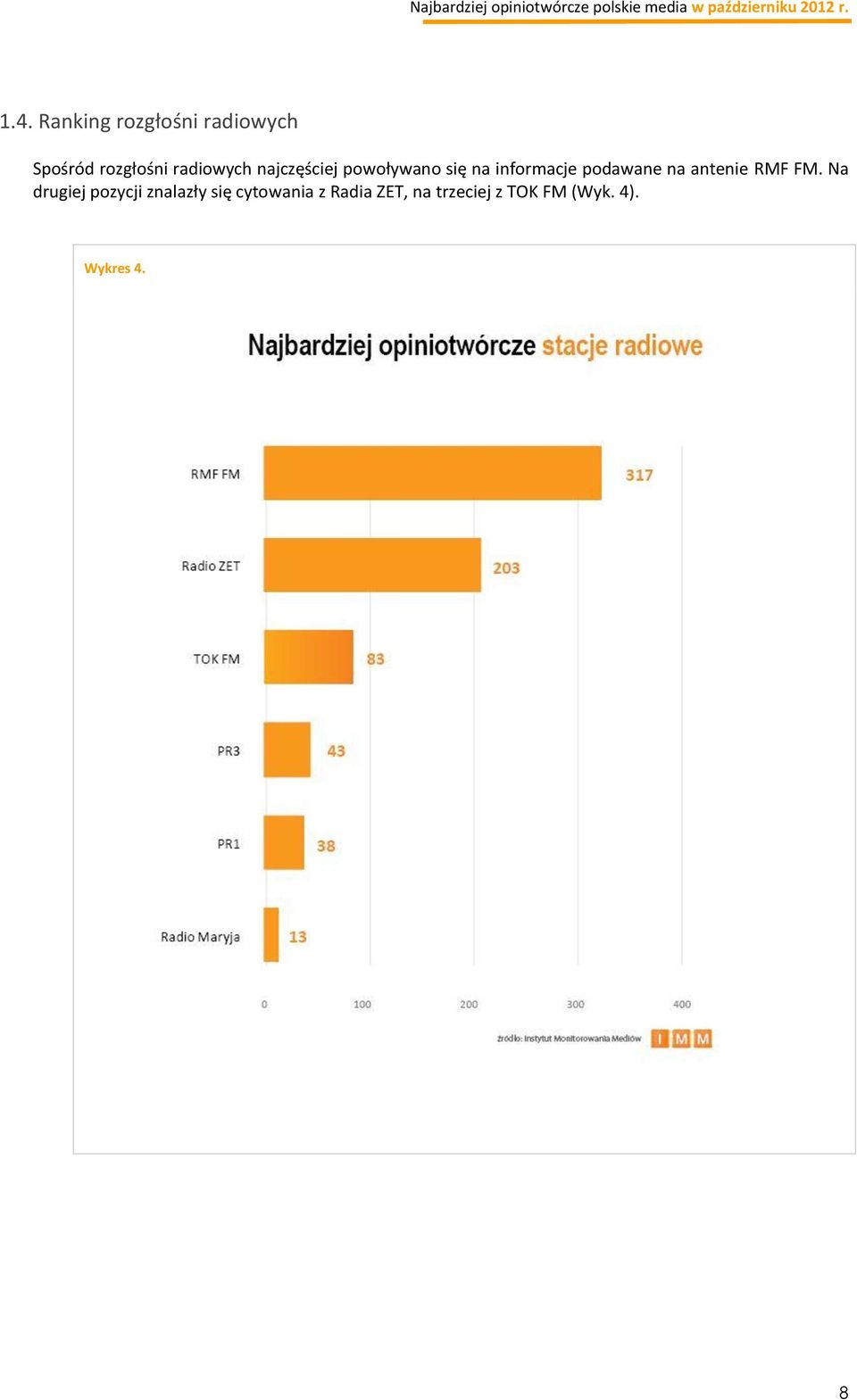 podawane na antenie RMF FM.