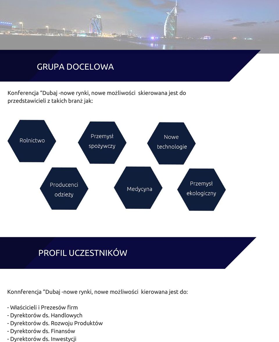 nowe możliwości kierowana jest do: - Właścicieli i Prezesów firm - Dyrektorów ds.